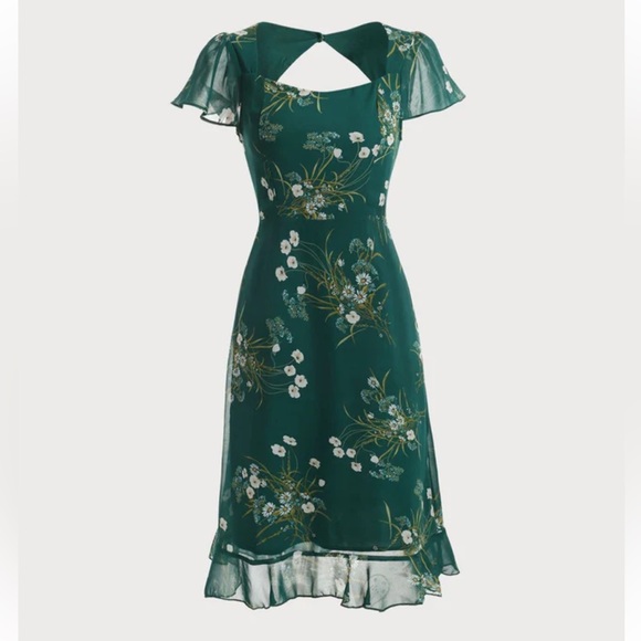 Rihoas The Square Neck Backless Floral Midi Dress - Picture 6 of 7